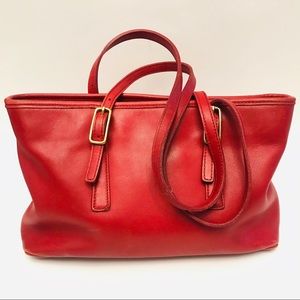 Coach 9813 Leather Legacy Mini-tote Handbag Red